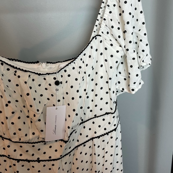 NWT Lovers + Friends Black & White Polka Dot Dress - Picture 6 of 11